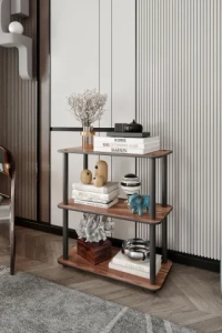 3 Katlı Dekoratif Diktörtgen Kitaplık